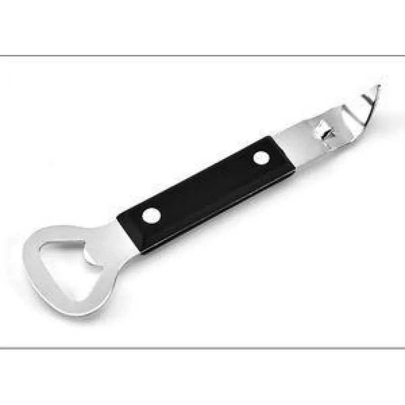 Manual can opener and twist bottle cap multifunctional household tool in silver and black styles with pack options