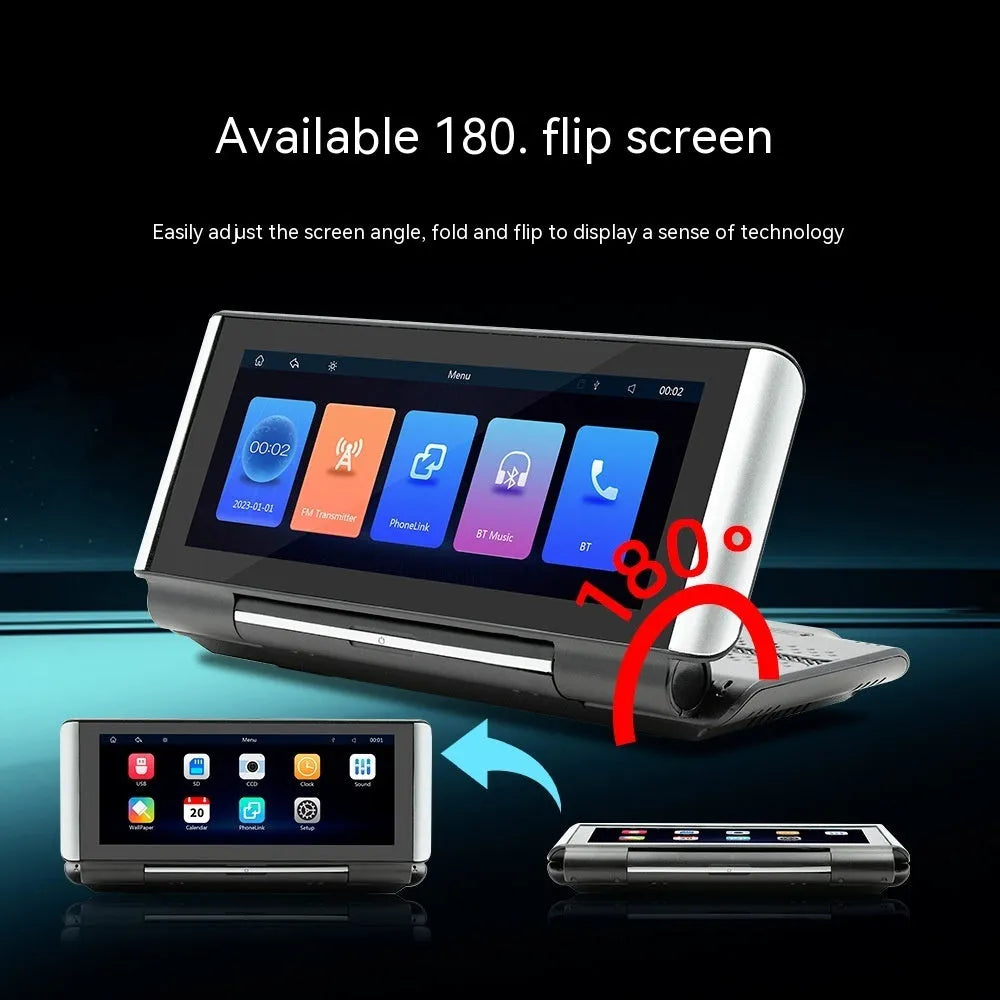 6.86-inch Bluetooth MP5 car multimedia player with wireless CarPlay on dashboard