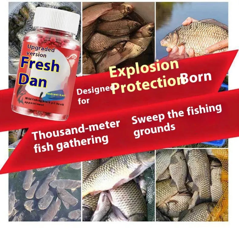 Grass green lazy particle fishing bait for crucian carp in freshwater fishing