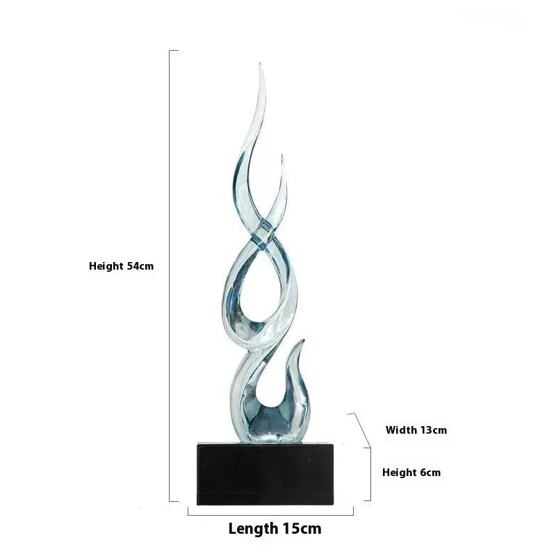 Resin high-rise festival decoration ornament in bright gold colour with modern simple styling
