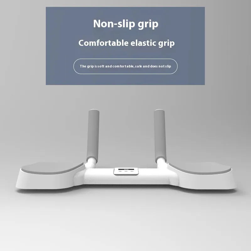 White flat support trainer with alloy aluminium frame and ABS plastic contact points for push-up exercises