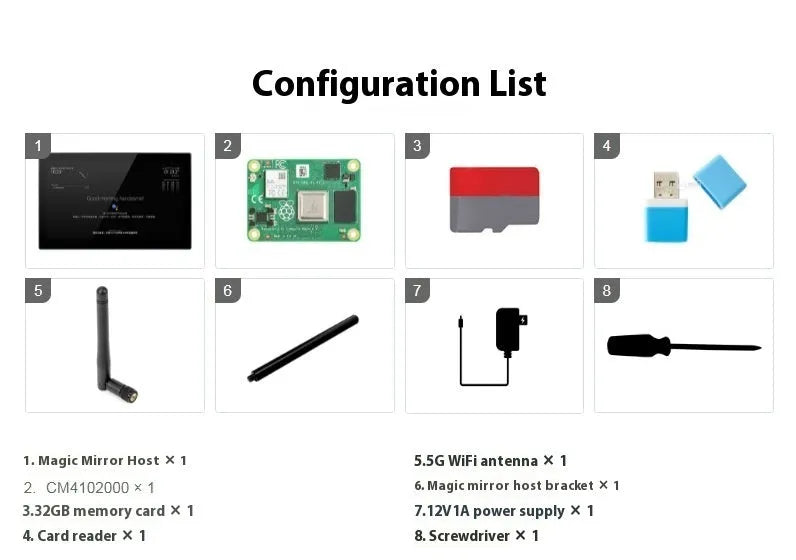 13.3 inch integrated computer touch display unit with voice assistant main control for smart mirror projects.