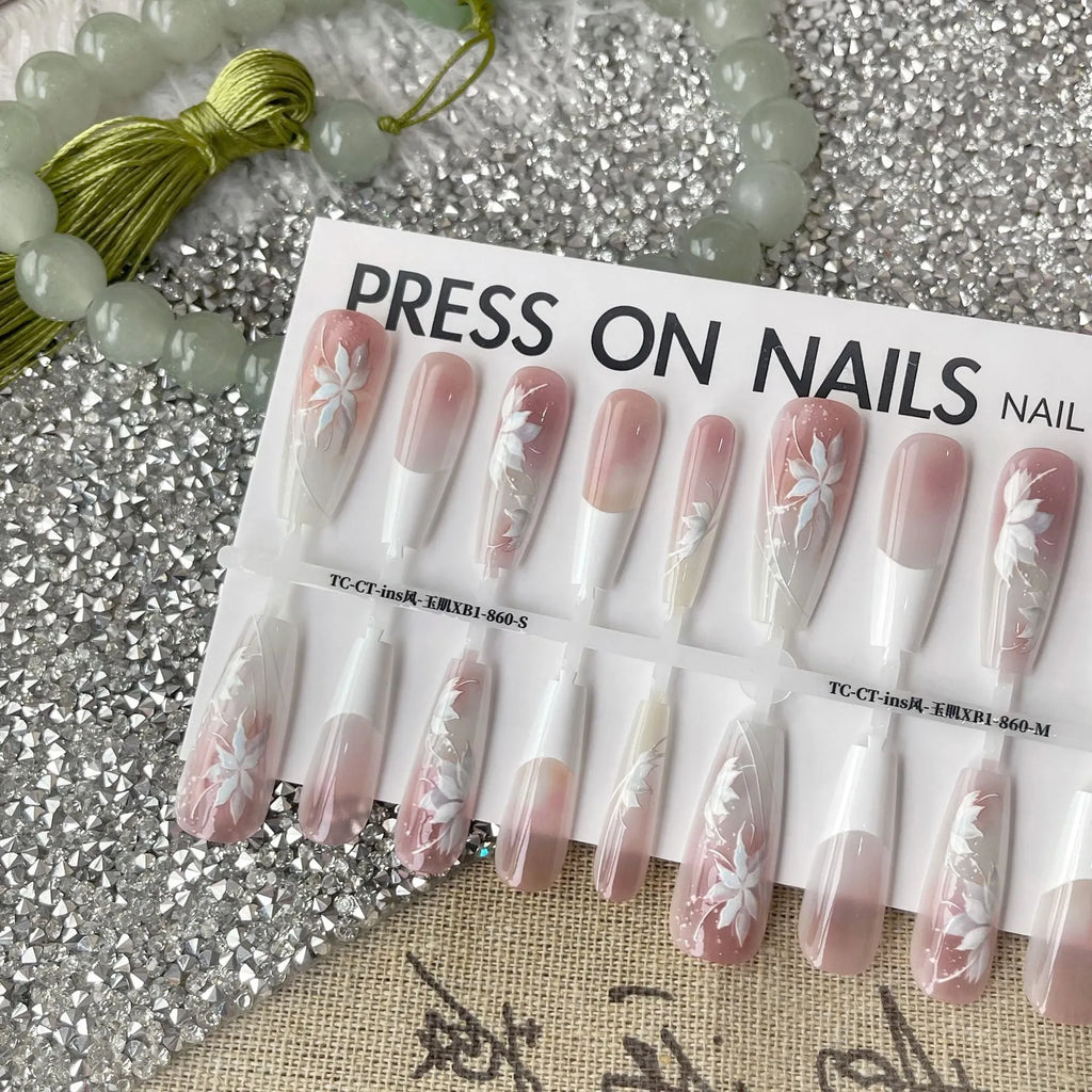 Sweet Cool Ancient Style nail stickers 40 pieces Ins Style Jade Leather retro ultra-thin seamless ladies