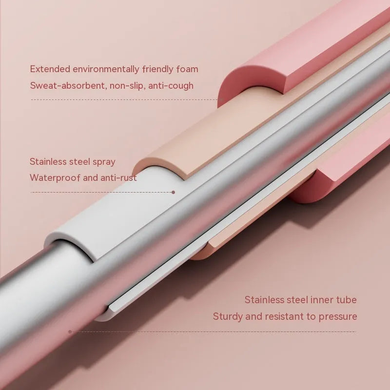 Children's adjustable open back stick for fitness in pink and blue colour options