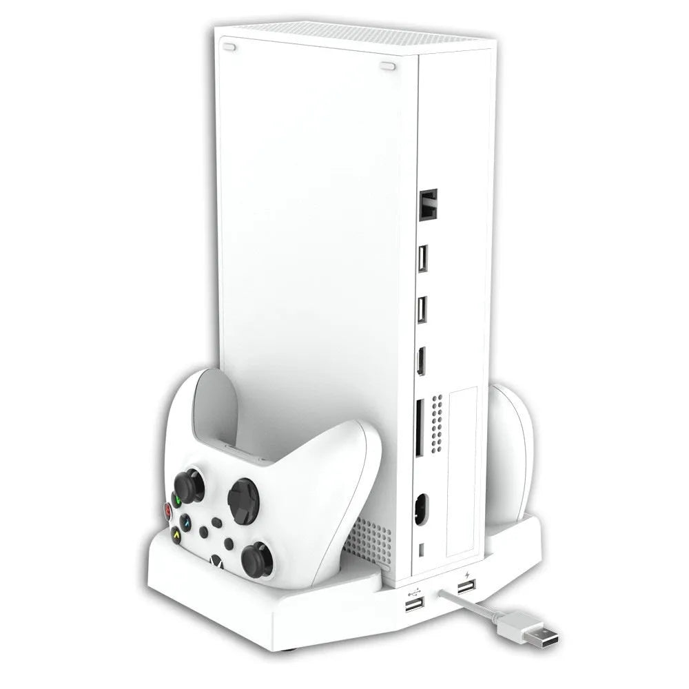 Xbox Series S multi-function cooling base with fan, earphone hook and colourful light in ABS