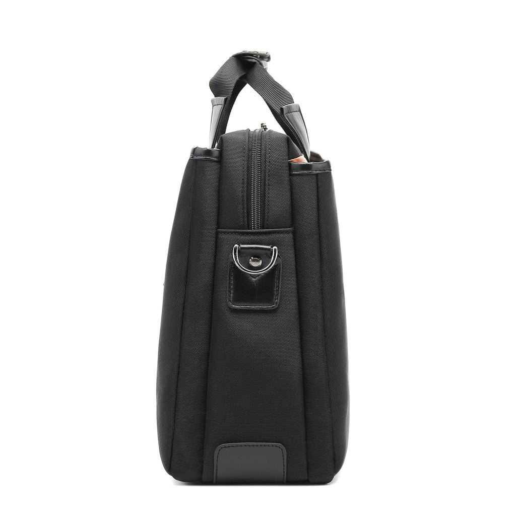 Black Oxford cloth single-shoulder laptop backpack for 15-inch devices with waterproof and anti-theft features