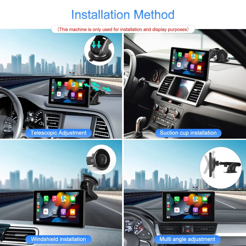 11.3 inch car touch screen display unit with wireless Android Auto and CarPlay on dashboard