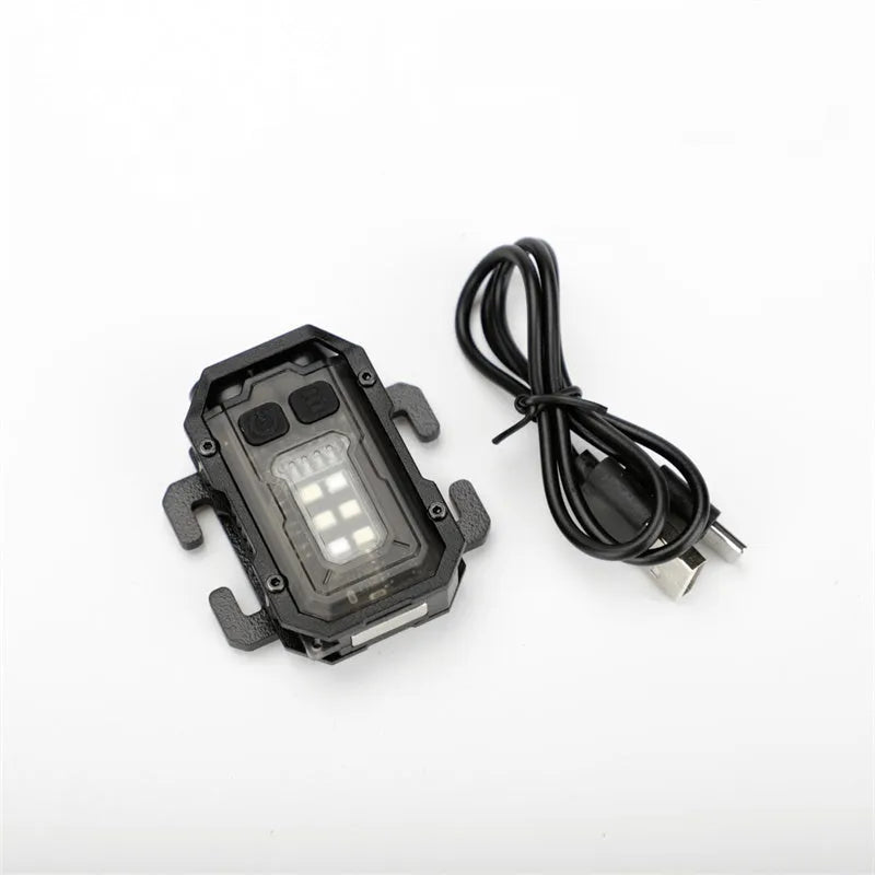 USB rechargeable tactical flashlight with mounting system and charging cable