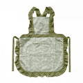 Minimalist cotton linen kitchen apron with X strap design in light pink solid colour