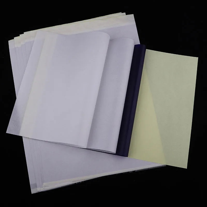 A4 tattoo transfer paper pack with transfer paste gel for creating clear tattoo stencils
