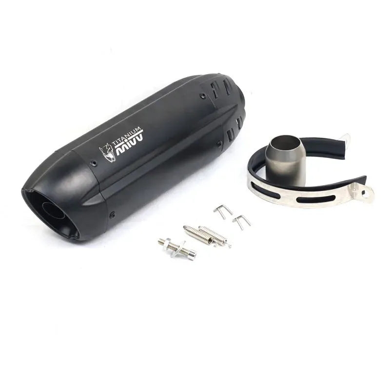 Stainless steel modified small hexagonal motorcycle exhaust pipe fitting with muffler