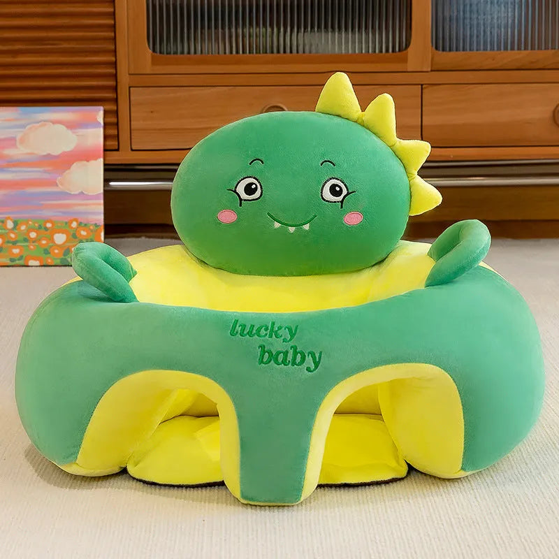 Baby sofa drop-resistant infant dining chair 50cm height plus-sized thickened, cute Blue Lion design