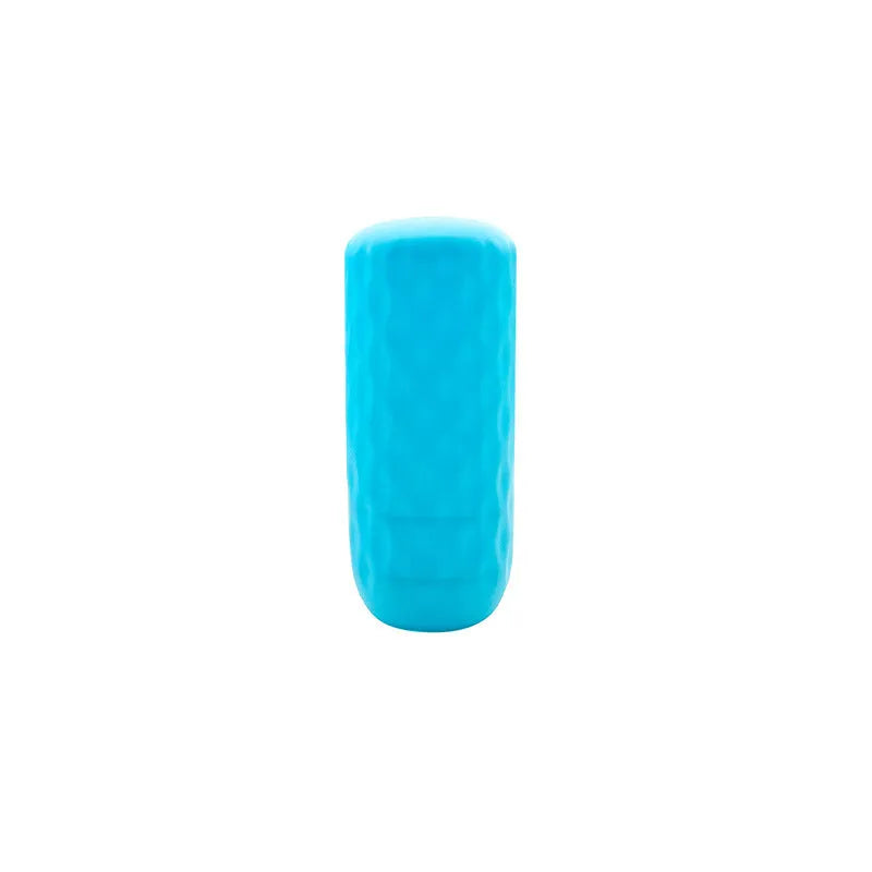 Silicone protective case for travel storage bottle in sky blue colour, leak-proof sleeve for sub-bottle