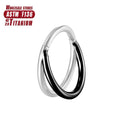 Titanium alloy fork nose ring in multiple colour options with diamond treatment