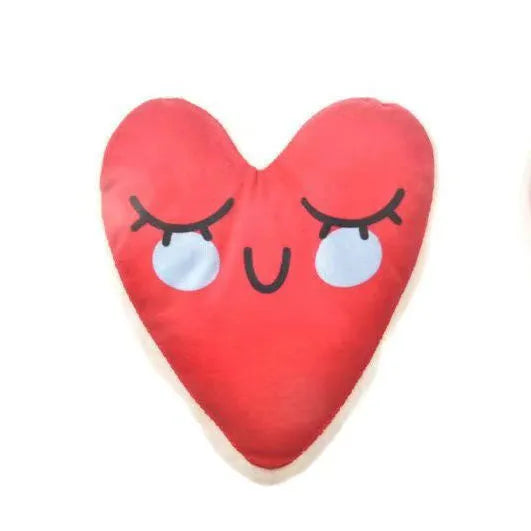 Soft plush dog chew toy with a squeaker, in a choice of bone and heart-themed colours.