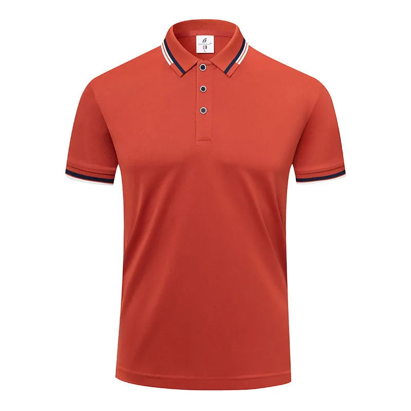 190g ice cotton lapel short sleeve top in bean green, men's casual shirt