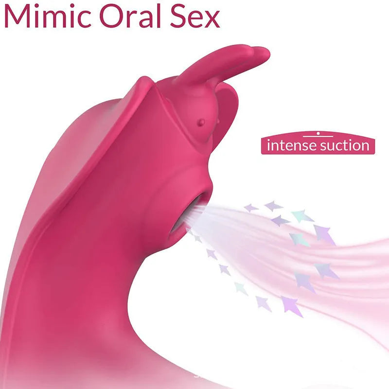 Purple silicone butterfly vibrator with remote control and USB cable