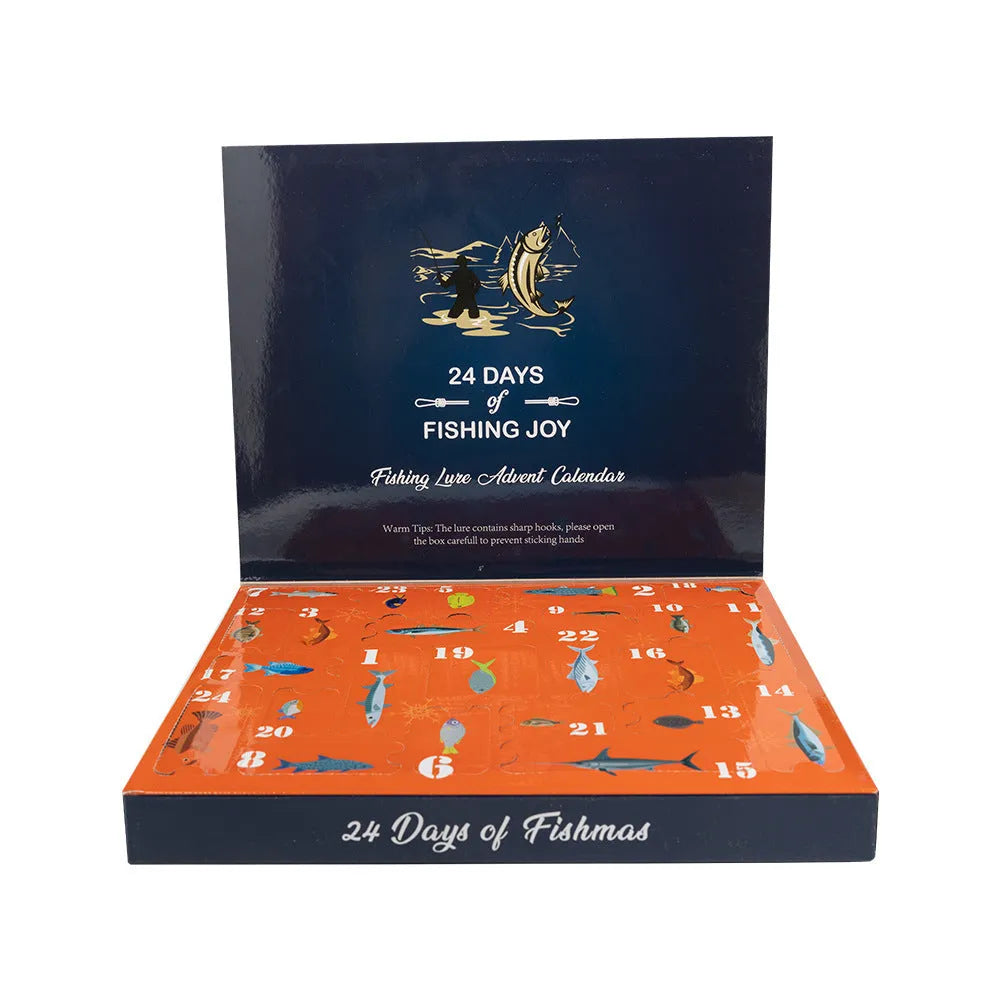 24-piece Christmas mino bog fishing blind box set with metal components in style 01 colour.