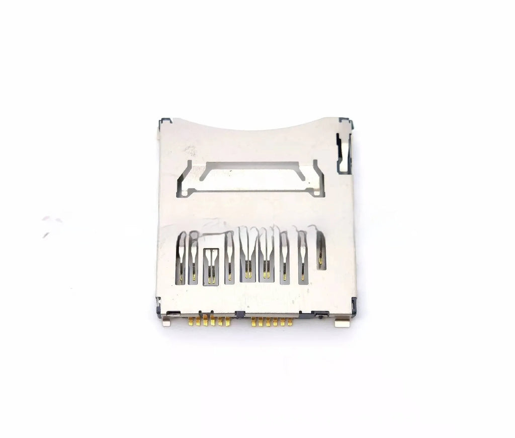 Alloy camera memory card slot component showing high foot and low foot height options