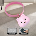 Rechargeable remote control cat infrared training collar with adjustable strap in blue and pink colour options