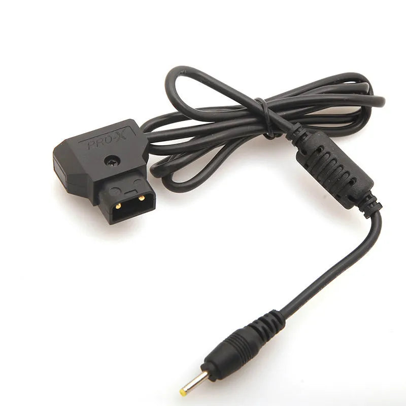 Black 0.9m pocket machine charger lead with DC 2.5x0.7mm connector