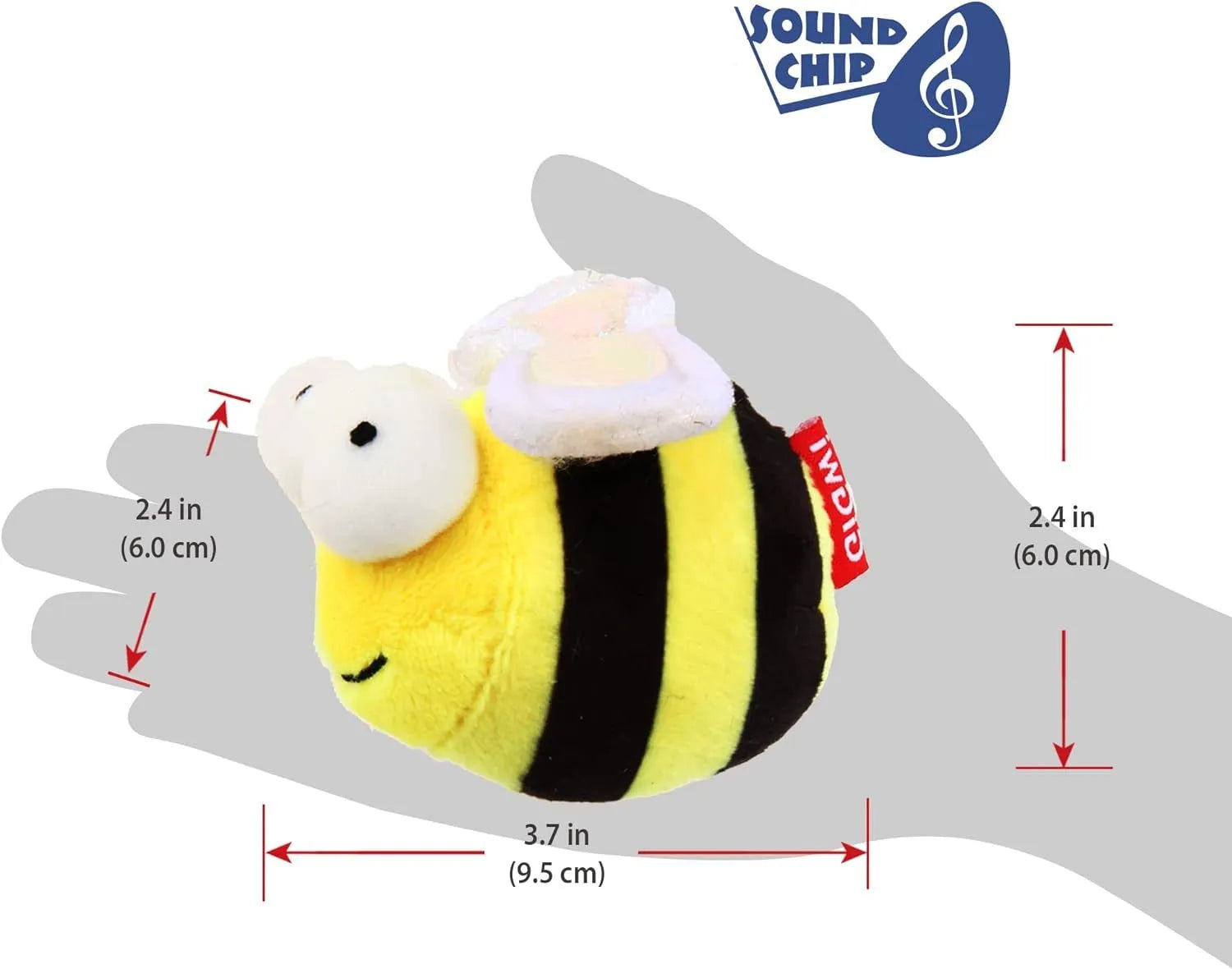 Yellow flannelette bee-shaped electronic cat toy with motion-activated squeaking sound