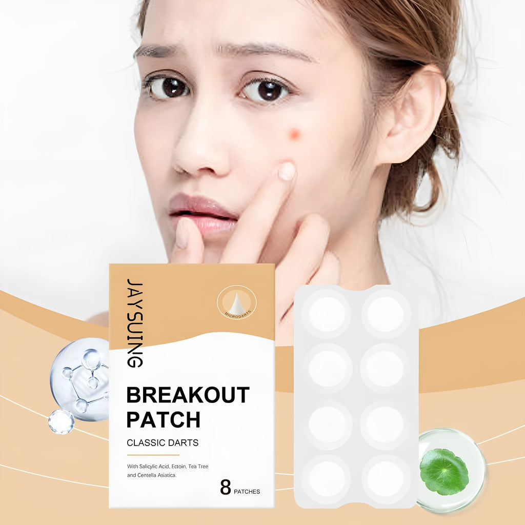 Transparent hydrocolloid acne patches with tea tree oil and centella extract in pack of 8