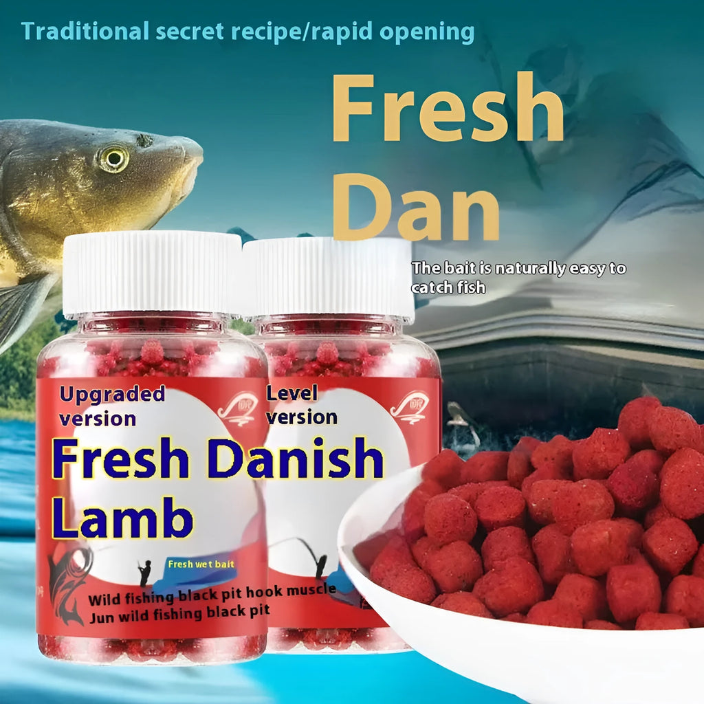 Grass green lazy particle fishing bait for crucian carp in freshwater fishing