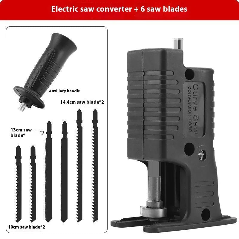 Change to handheld converter chainsaw multi-function tool with alloy drive shaft and saw blades for garden cutting
