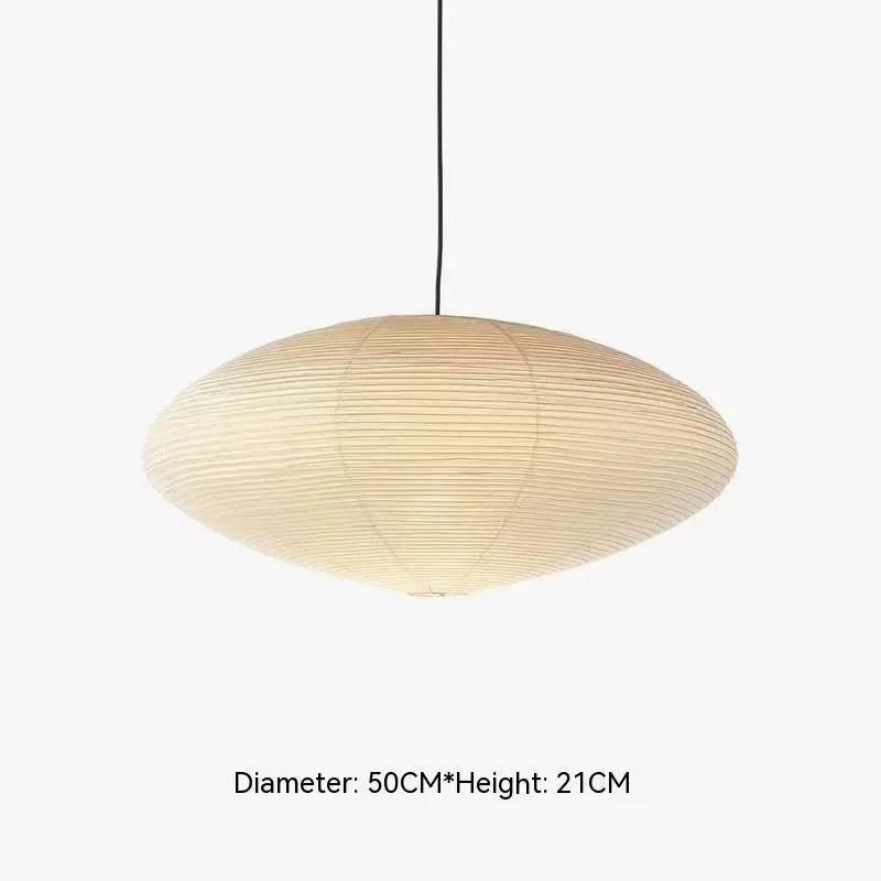 Ji Ji Feng modern paper pendant chandelier light in a simple style, shown in a 40cm diameter size.