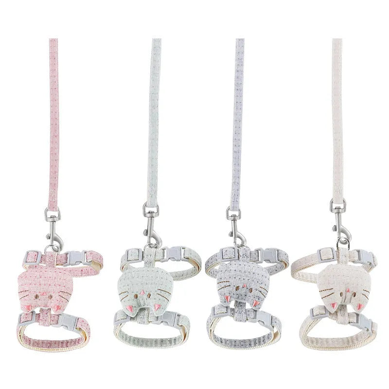 T-shaped cloth cat pulling rope in pink colour suitable for cats up to 8kg