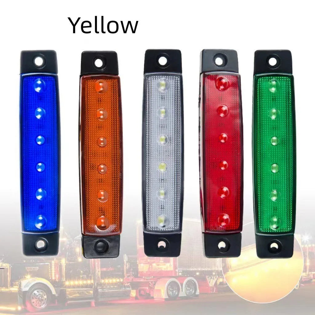 Trailer side warning lights in five colours with PVC housing and LED SMD technology