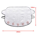 Thickened frost sun visor for GM cars with magnetic attachment and aluminium foil construction