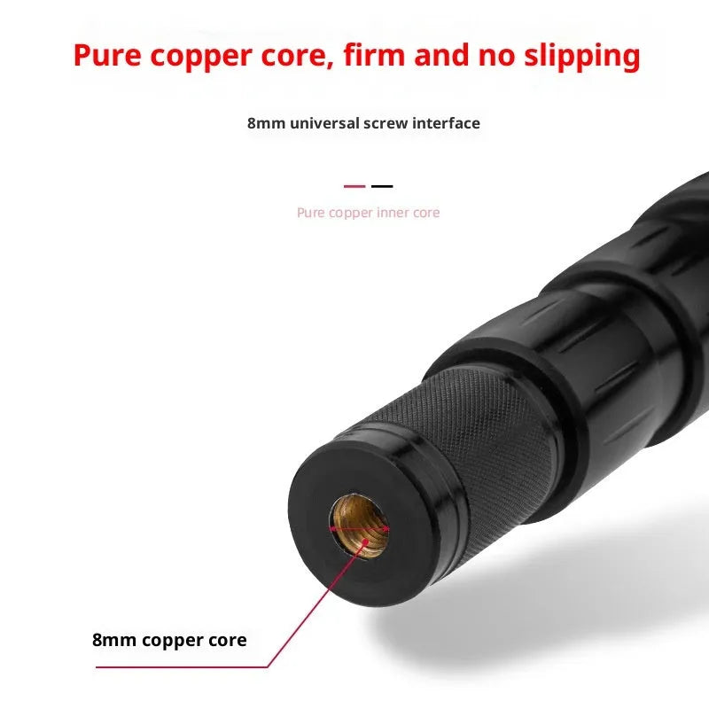 Carbon telescopic fishing rod with free orientation spool, 1.3m to 3.0m lengths, carbon fibre construction
