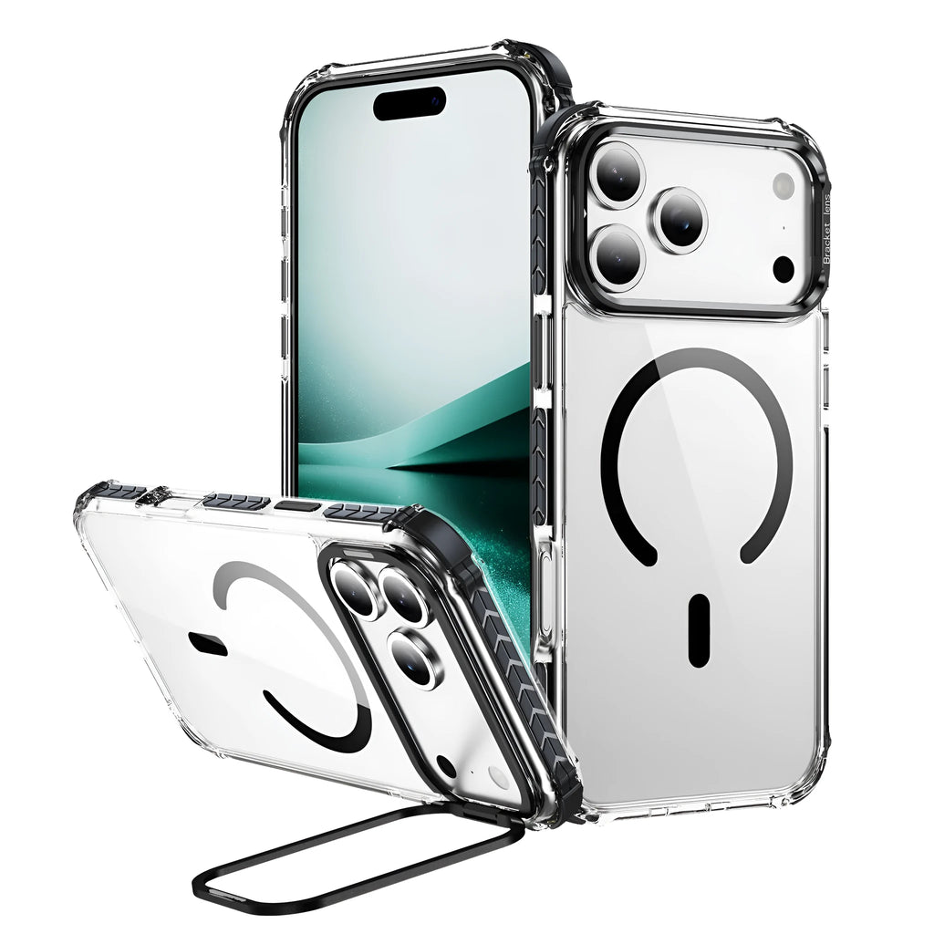 Transparent magnetic suction iPhone case for iPhone 16 Pro in multiple colour options