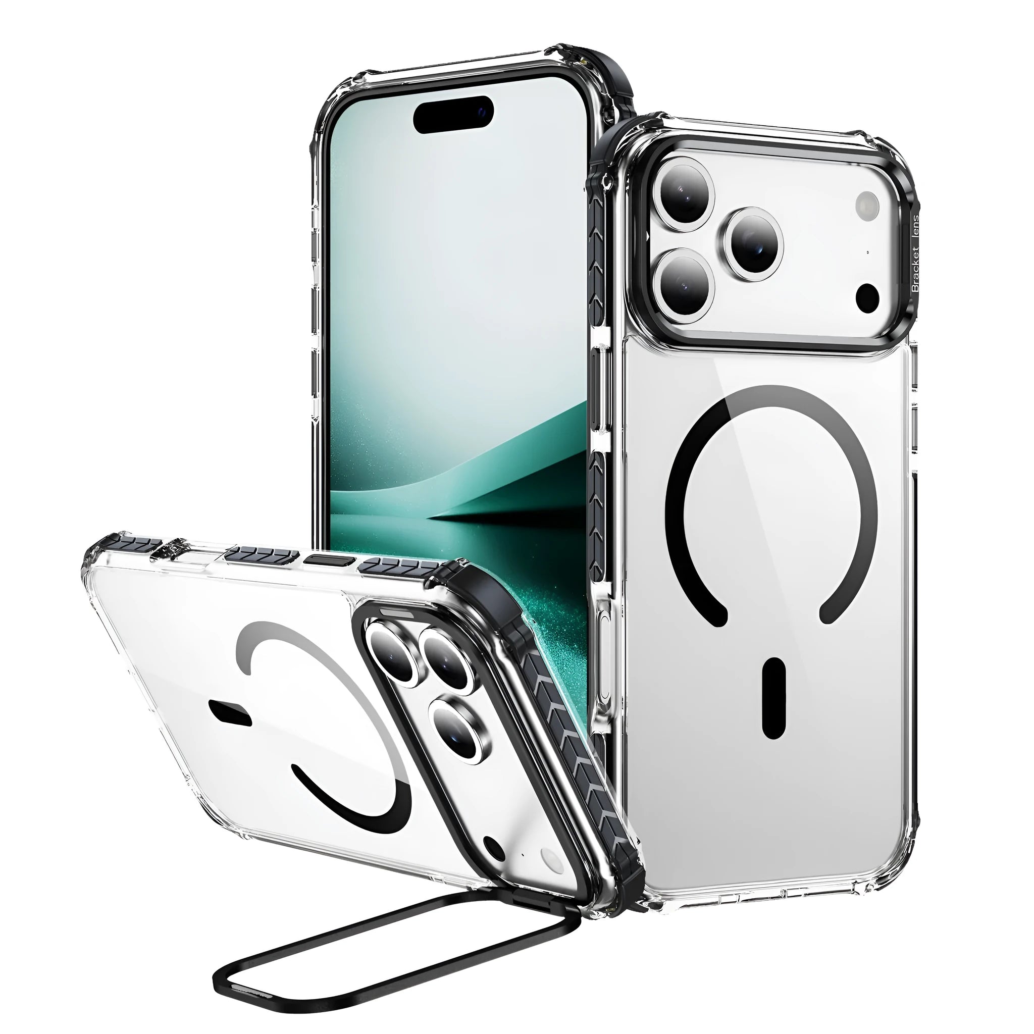 Transparent magnetic suction iPhone case for iPhone 16 Pro in multiple colour options