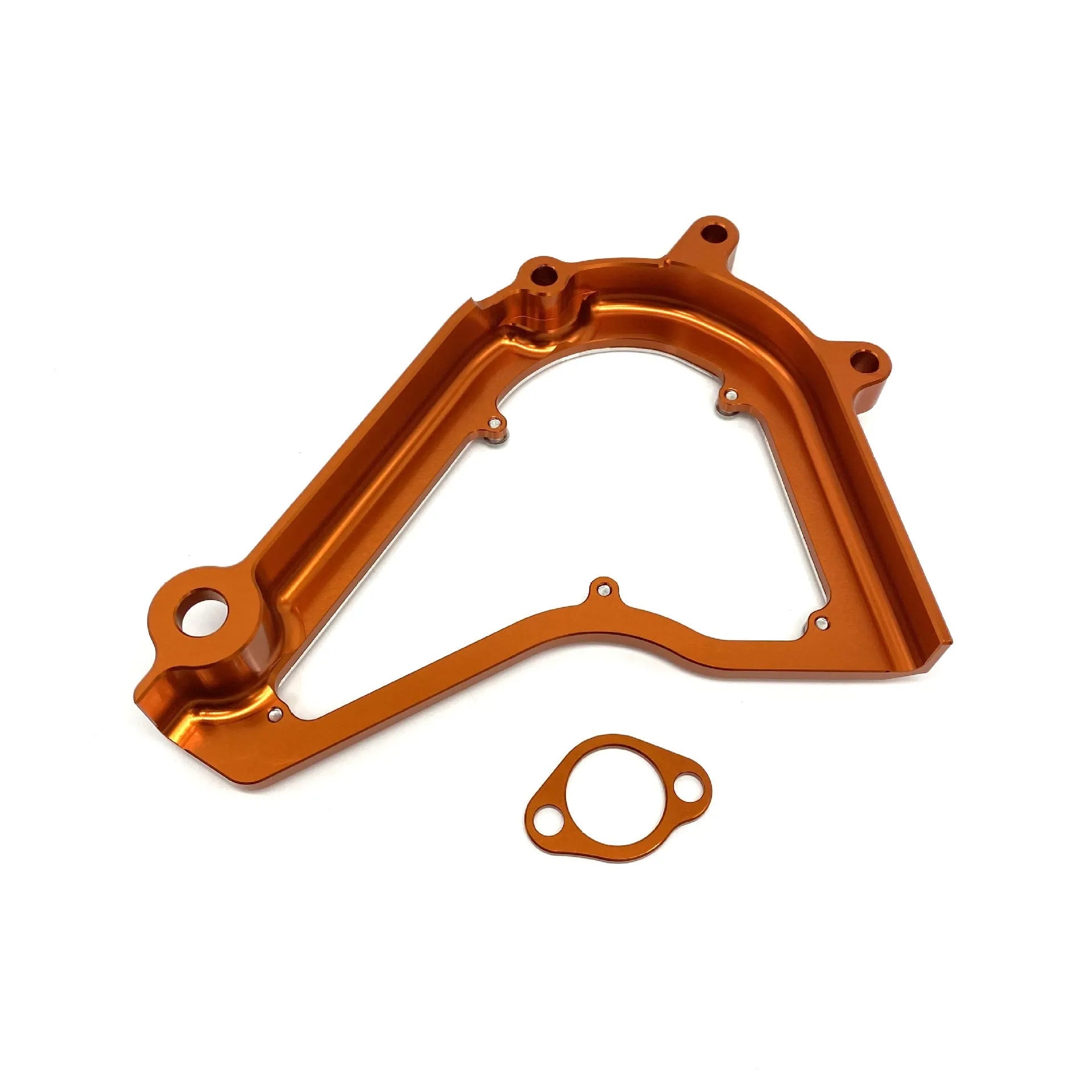 KTM Duke motorcycle chain front gear cover replacement in black or orange for 2017-2020 models