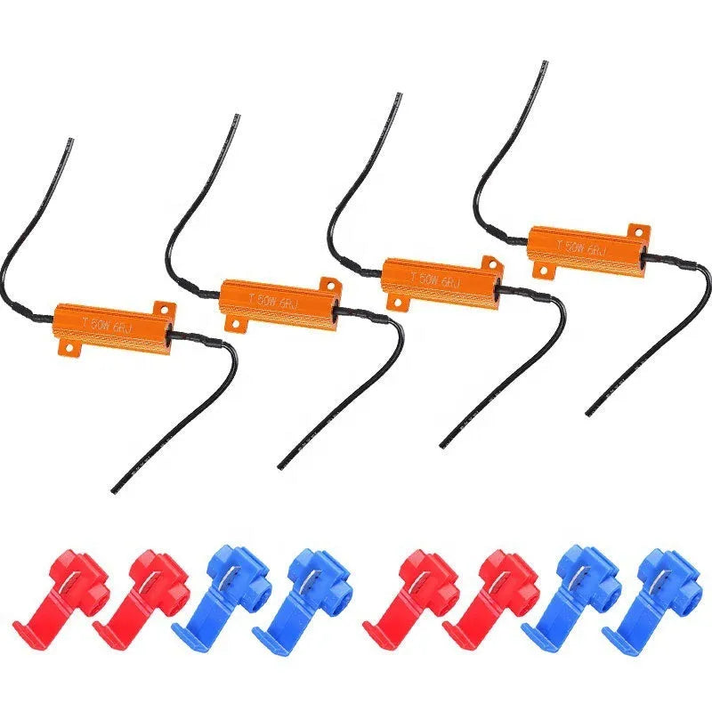 Gold aluminium case LED decoder with metal resistance for model vehicle 12V lighting systems
