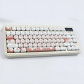 Dessert cat themed mechanical keyboard key caps with colourful sublimation printing in MOG round design