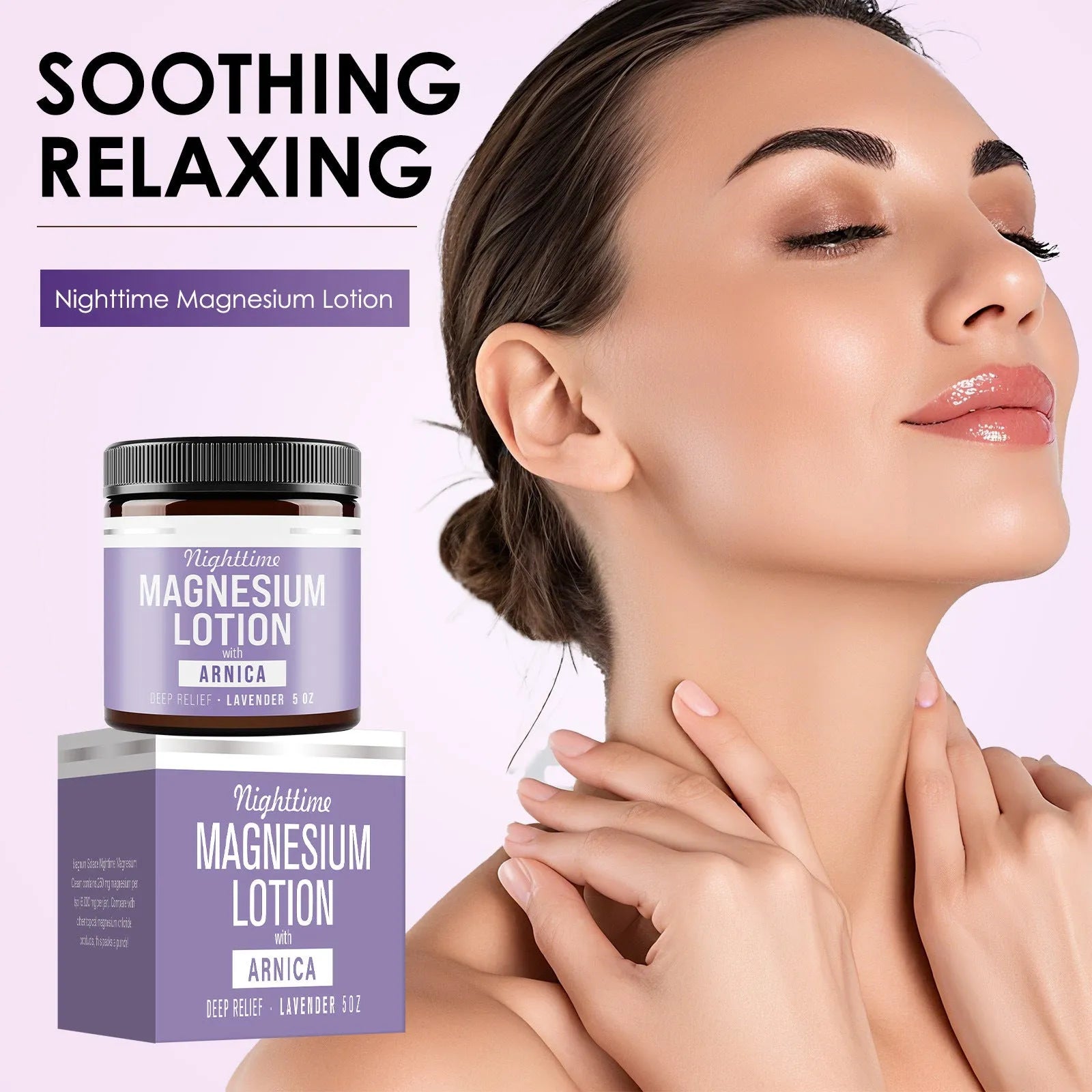 150ml magnesium body butter cream in 7.1cm square jar with shea butter and magnesium chloride