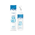 100ml bottle of Sea Salt Styling Hair Spray with kelp extract on a plain background