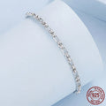 S925 sterling silver minimalist round box chain bracelet in colour BSB231 for women