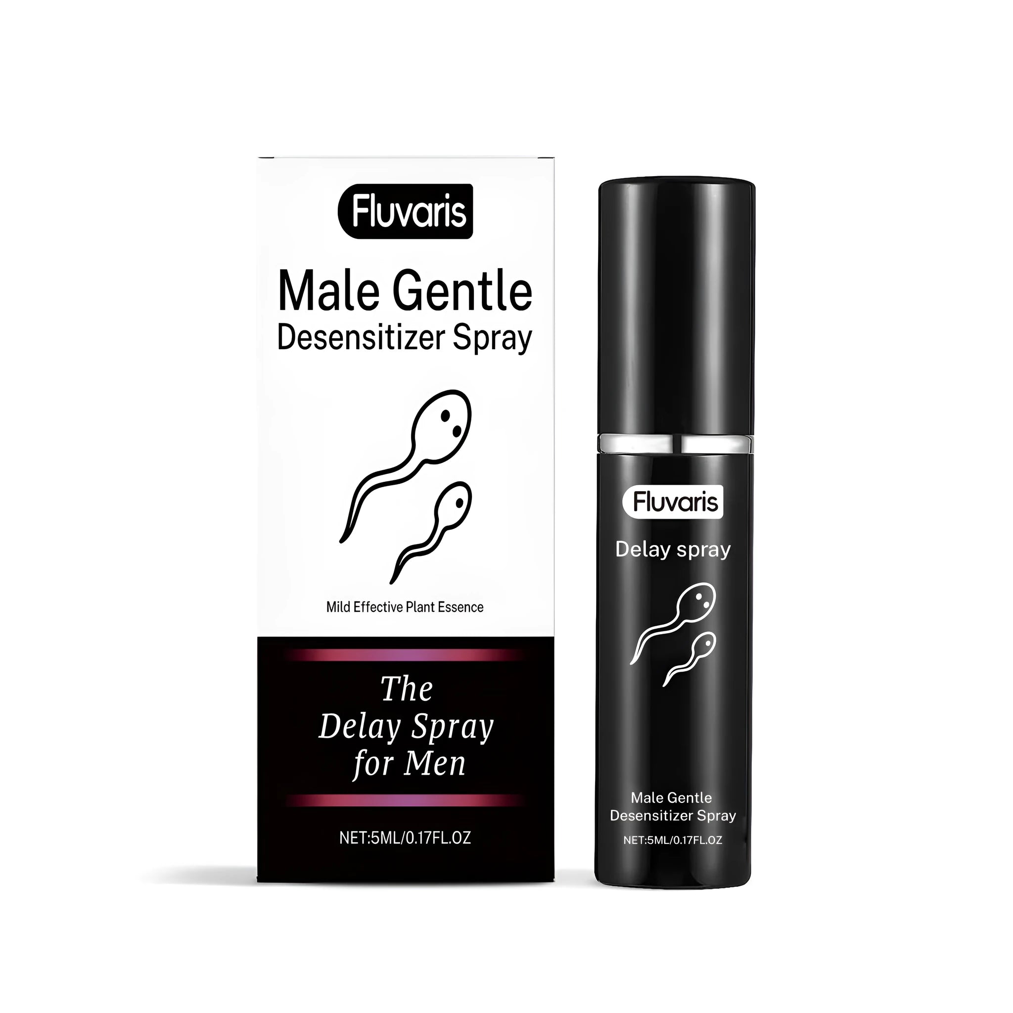 5ml bottle of men's delay spray with natural ginger extract formula
