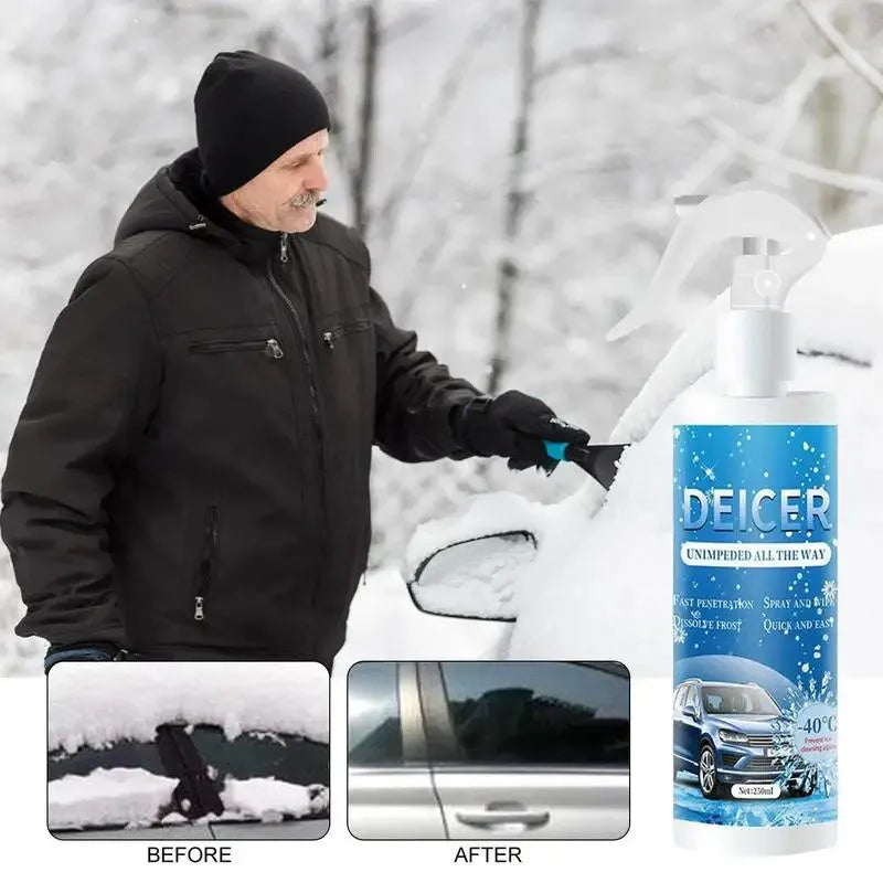 250ml car windscreen deicer spray bottle for snow and frost removal from vehicle glass