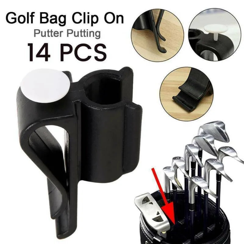 Black ABS golf putter clips 14 pack for club organisation