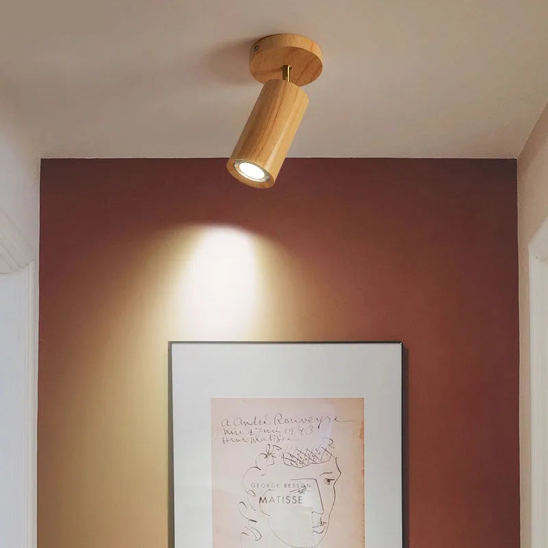 Modern minimalist log style 3-head LED spotlight ceiling lamp for living room bedroom with neutral light