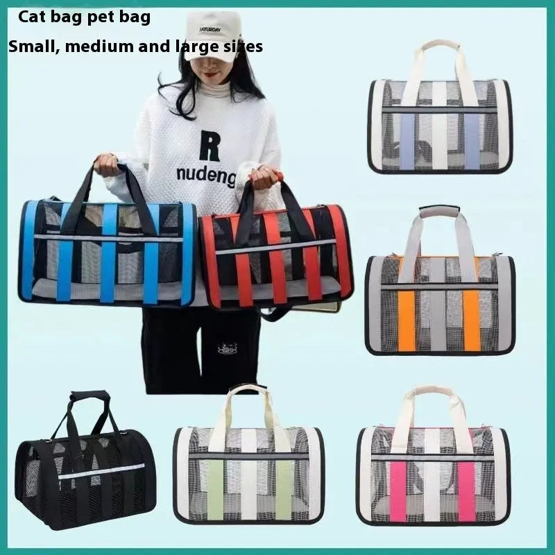 Outdoor portable cat bag in Oxford fabric with multiple colour options and three sizes