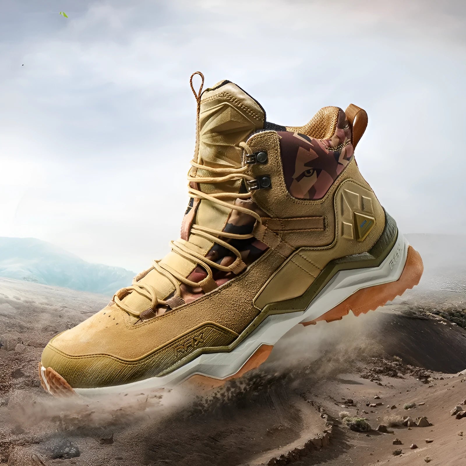 Waterproof non-slip high top hiking shoes for men and women in Carbon Black colour for mountain climbing