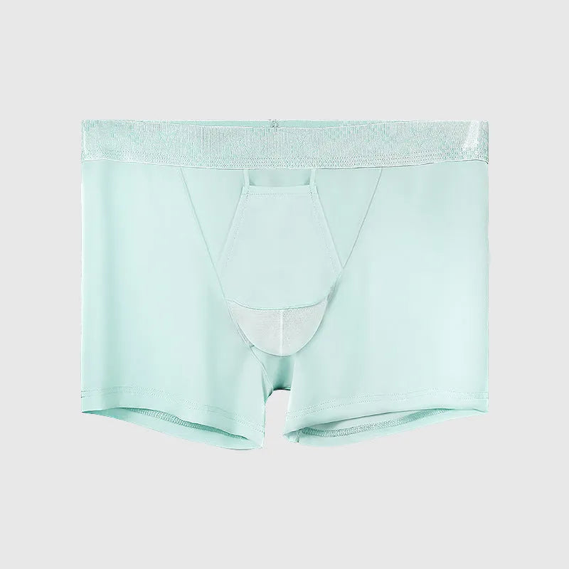 Vein men's black ice silk nylon sports boyshorts with mid-waist design on a white background