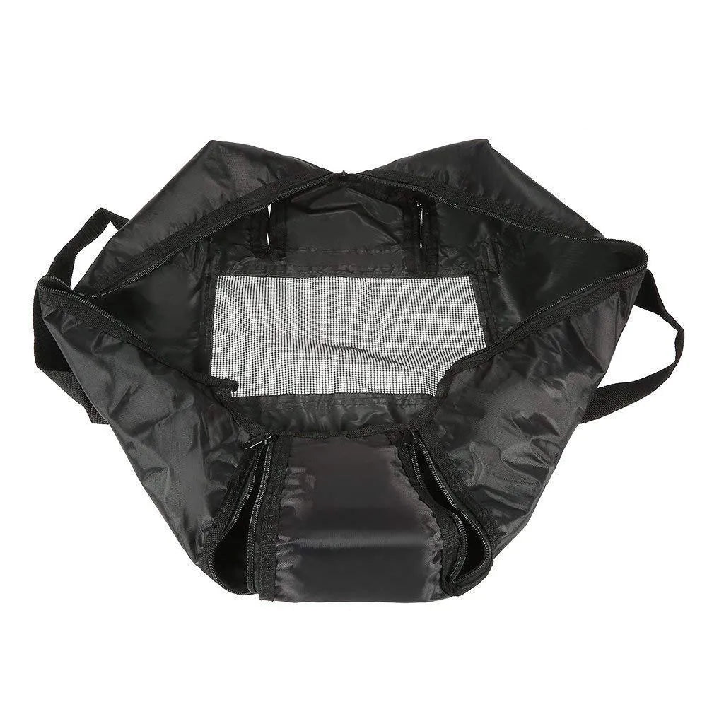 Black cat medicine feeding and anti-scratch toilet bath bag for feline care procedures